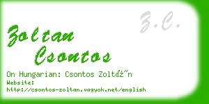 zoltan csontos business card
